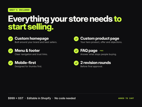 Custom Re-Build Shopify Website