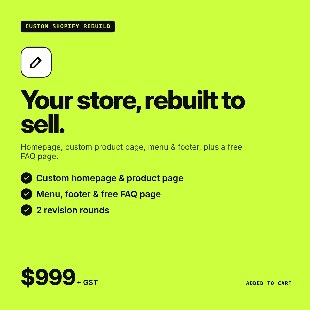 Custom Re-Build Shopify Website